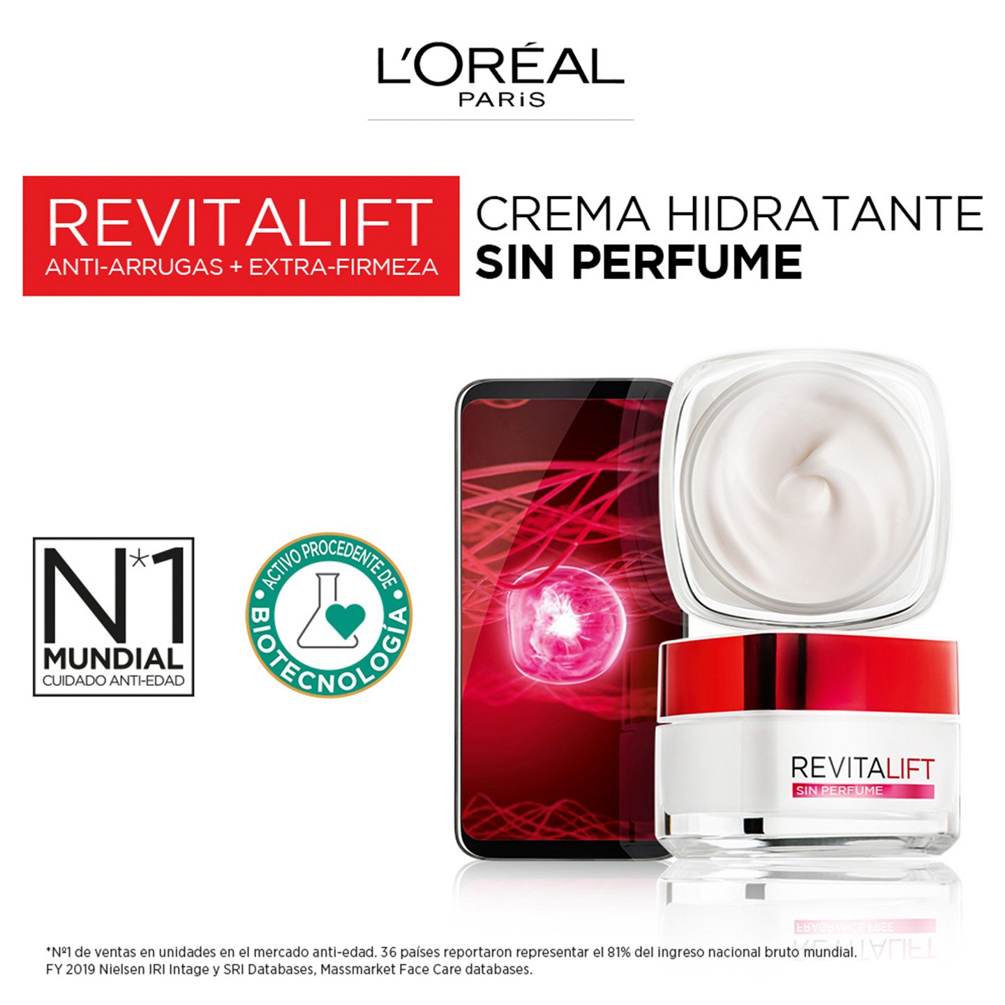 Revitalift Crema Hidratante Antiarrugas Sin Perfume Ci 02